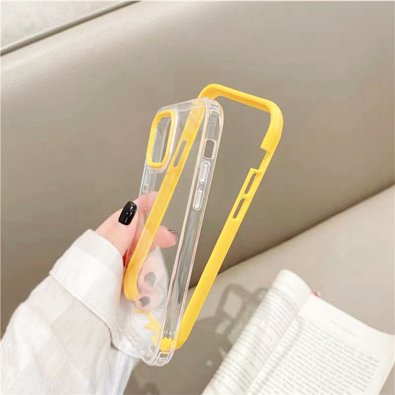 Soft Case Silikon Tpu Transparan 3 In 1 Warna Pelangi Compatible for Iphone 13 12 11 Pro Max Se2020 X Xr Xs Max 7 8 Plus 7plus 8plus SE 2020 Simple Personality Rainbow Color Transparent TPU Soft Silicone Anti-drop Phone Case Back Cover