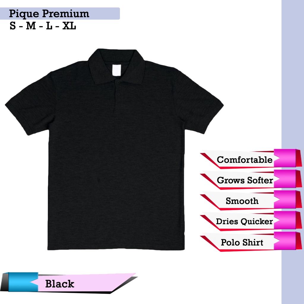 Kaos Polo / Polo Shirt Pria / Kaos kerah Pria [ POLO HITAM ] | Kaos Polo Pria / Polo Shirt Wanita |