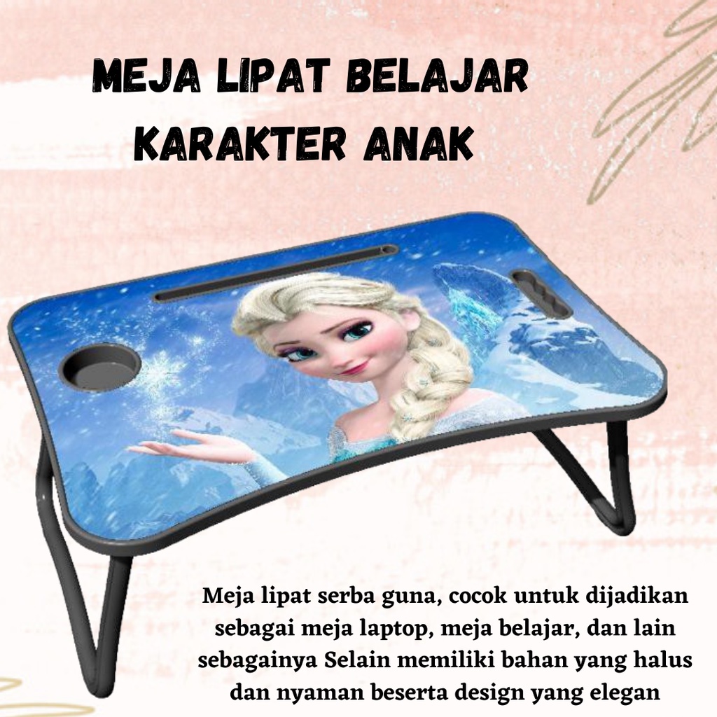 HARGA PROMO!!! Meja Lipat Laptop / Meja Belajar Karakter / Meja Belajar Anak Sekolah