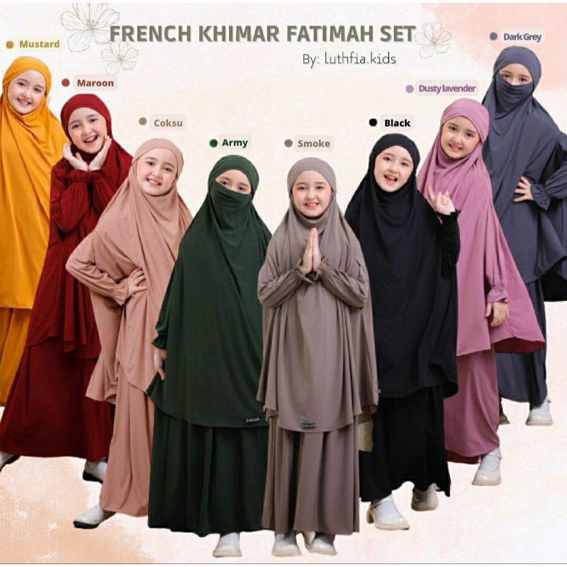 French Khimar Fathimah by Luthfia Kids