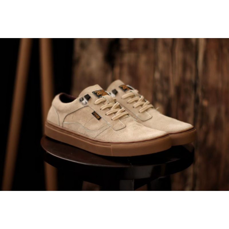 Sepatu Lokal Shoes Lokal Pride Cevany Gordon Cream Gum Suede