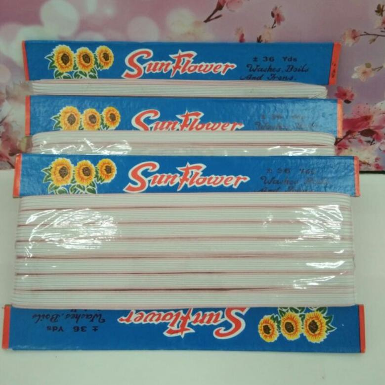 

9.9 Tali Karet Elastis Papan Sun Flower 7MM Putih