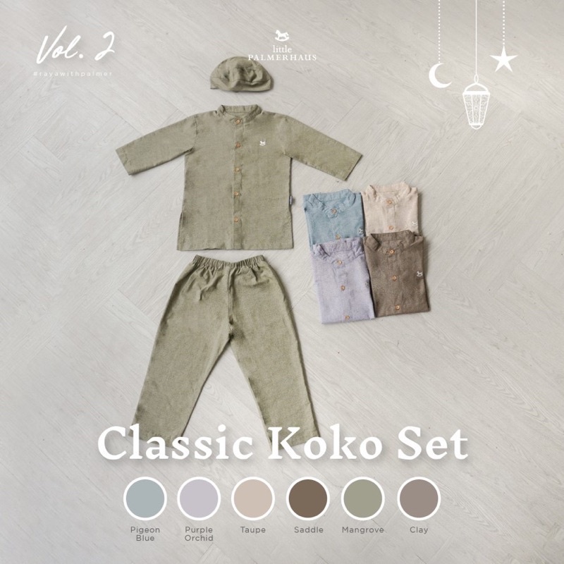 Little Palmerhaus Classic Koko Set 1-6thn / Setelan Koko Anak