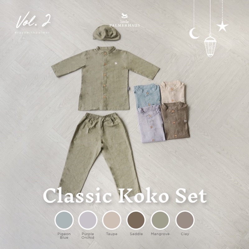 Little Palmerhaus Classic Koko Set 1-6thn / Setelan Koko Anak