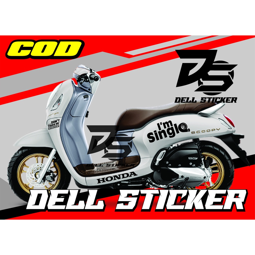 Sticker Scoopy IM Single / Striping Scoopy Cutting Sticker / Sticker Simple Scoopy terbaru