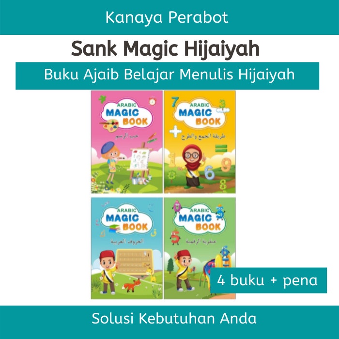 ✨COD✨ Sank Magic Book Hijaiyah Versi Arab Buku Latihan Menulis Huruf Arabic - Set Lengkap