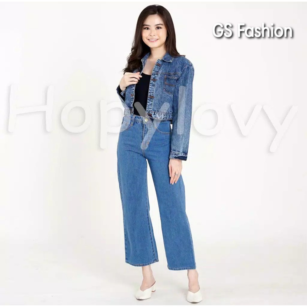 GS- CELANA KULOT JEANS POLOS /CELANA KULOT PANJANG BEST SELLER