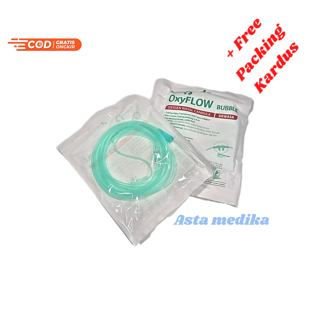 Oxyflow Bubble Bayi Anak Dewasa Soft Tip Besmed Nasal Cannula Oxygen Soft Tip Selang Oksigen Bayi Anak Dewasa Besmed