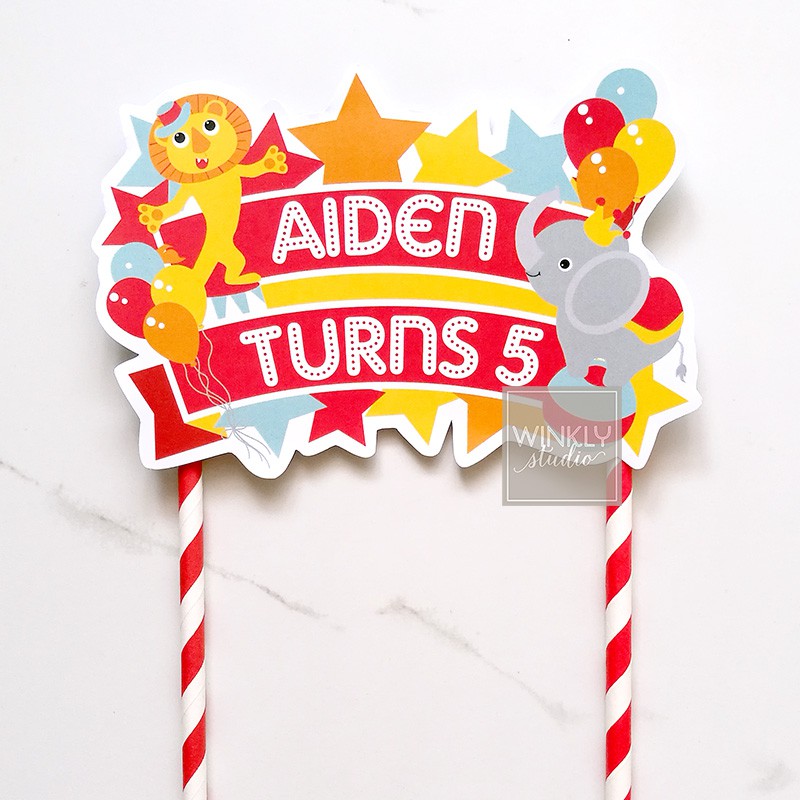 Add-On Custom Teks Wording Text untuk Big Cake Topper / Lebaran Label