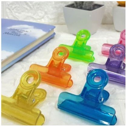 

Jepitan plastik Binder Clip Warna Set 6 Pcs