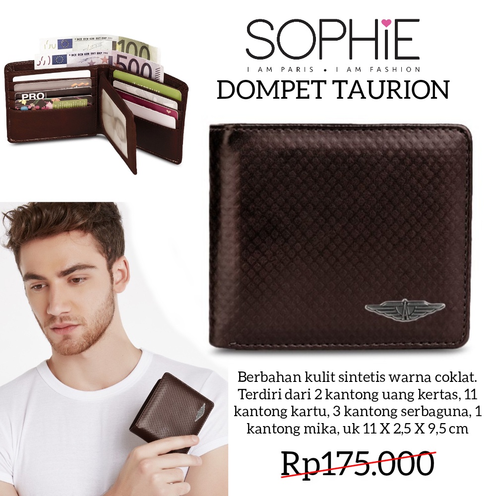 DOMPET TAURION ALIVE SOPHIE MARTIN PARIS DOMPET COWOK PRIA COKLAT SOPHIE PARIS PROMO SATU MERK LIEGE
