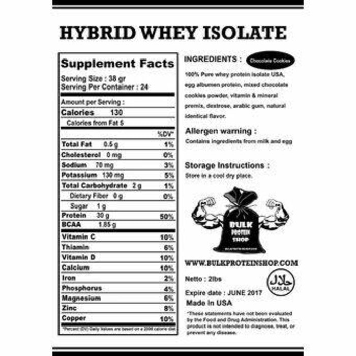Hybrid Whey Protein Isolate 5lbs 5 lbs (Halal)