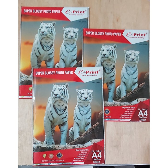

Senikertas- Kertas Foto Eprint Glossy 230Gsm - A4 -Kertas-Seni.