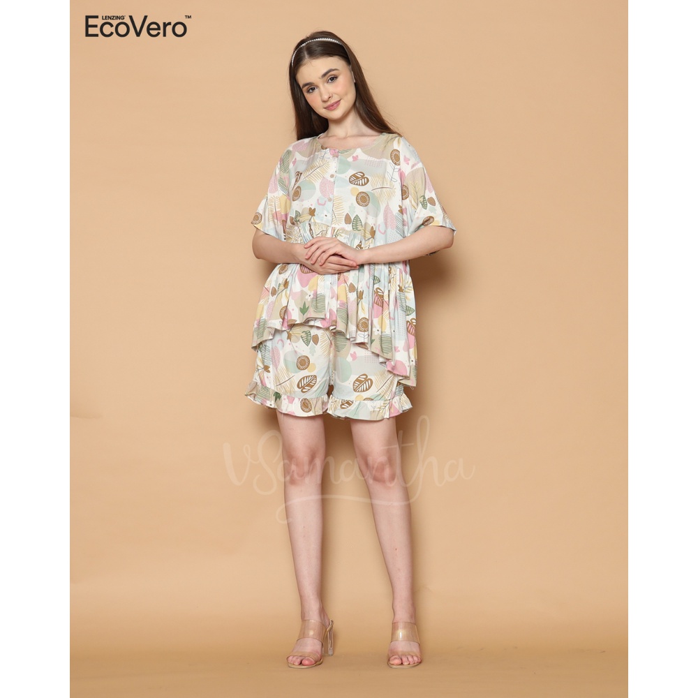 Pajamas/Piyama One Set Ecovero Ruffle Yoshi