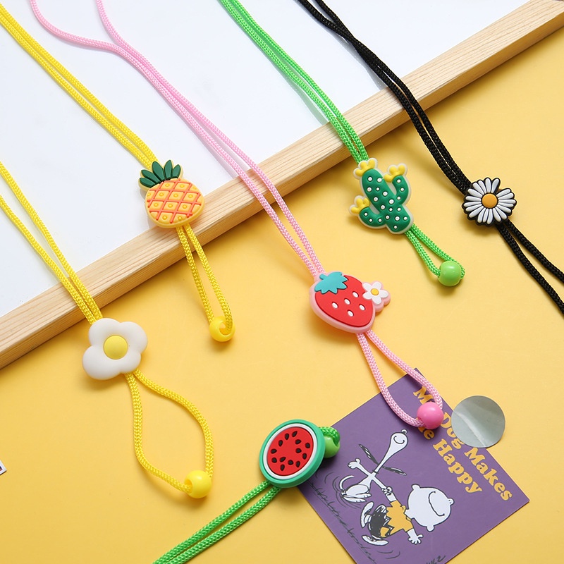 Tali Lanyard/Anti-lost Anti-drop Topeng Kalung Kartun dengan Tali Ekstensi Topeng Anak Lanyard yang Dapat Disesuaikan