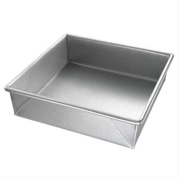 Loyang Kue Persegi Alumunium Segi Oven Tangkring Bakeware Oven - 24 x 24 x 6 cm