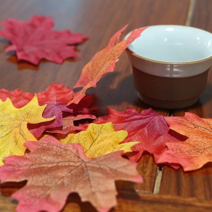 Triple W Maple Leaves Artificial Daun Maple Palsu Fotografi Dekorasi