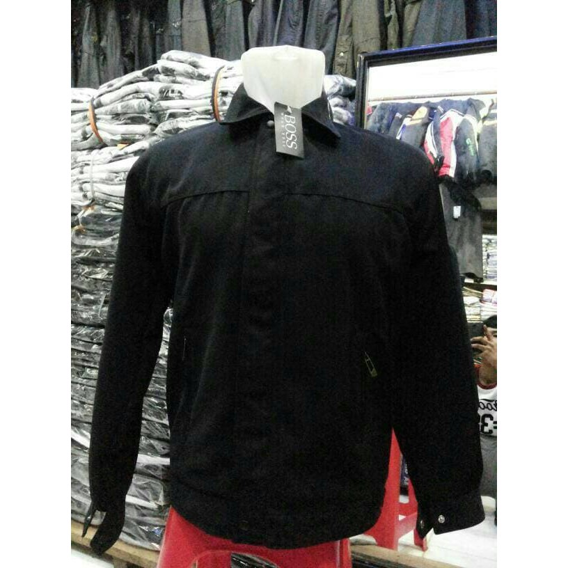 MURAH! JAKET PRIA TREND LINE LAKI LAKI COWOK MODIS TRENDY CASUAL 26AAD jaket boss semi jasHitam XL