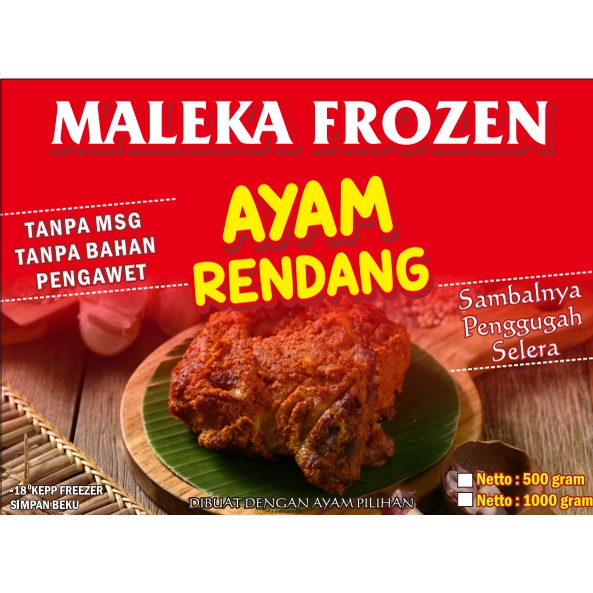 

Ayam Rendang Maleka Frozen 350g