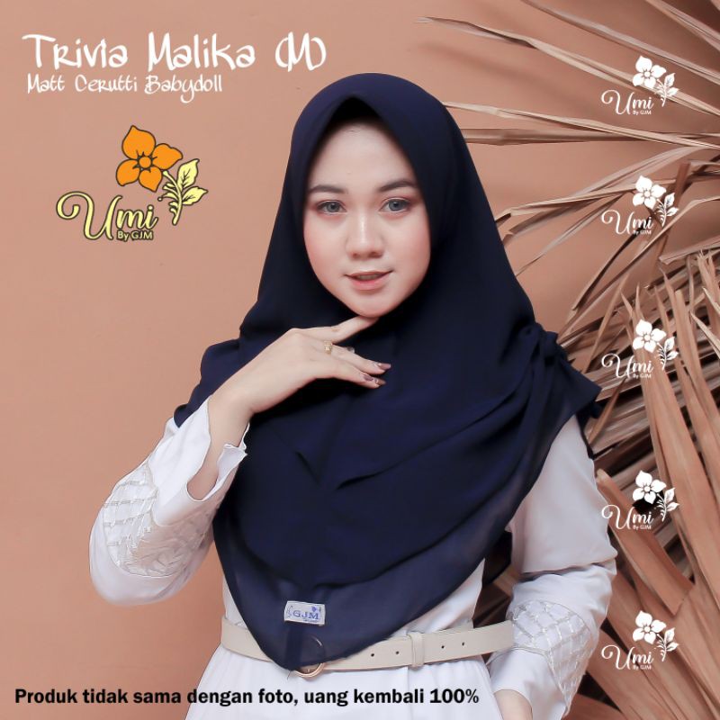 Jilbab Instan Cerutti Babydoll Trivia Malika || Jilbab Tiga Layer Cerutti Original GJM