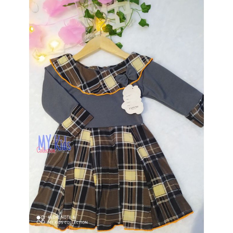 Dress Yumna / Dress lengan panjang / Dress anak perempuan/baju anak perempuan/gamis anak