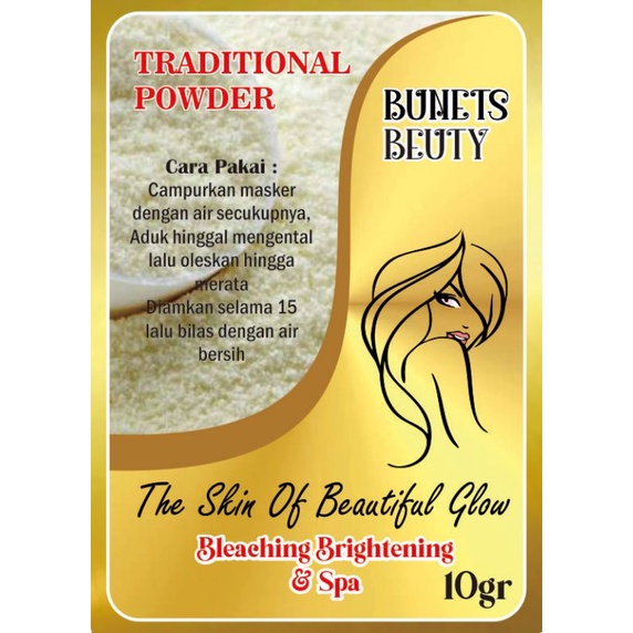 VIRAL MASKER BLEACHING BRIGHTENING SPA BUNETS BEUTY 10gr TRADITIONAL POWDER