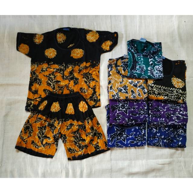 Stelan kaos baju anak Batik Tuban