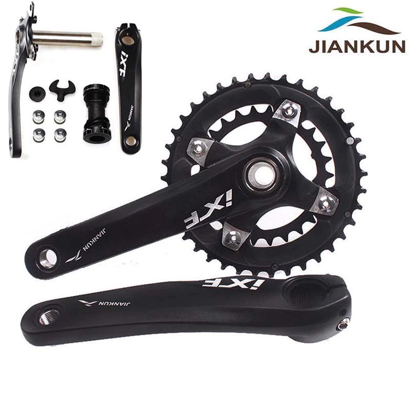 IMPORT 104BCD 26T/38T Chainset MTB Bicycle Double 10Speed Crankset Chainring & Crank & BB For