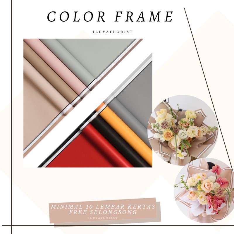 

Kertas Wrapping bunga/buket cellophane - Color Frame