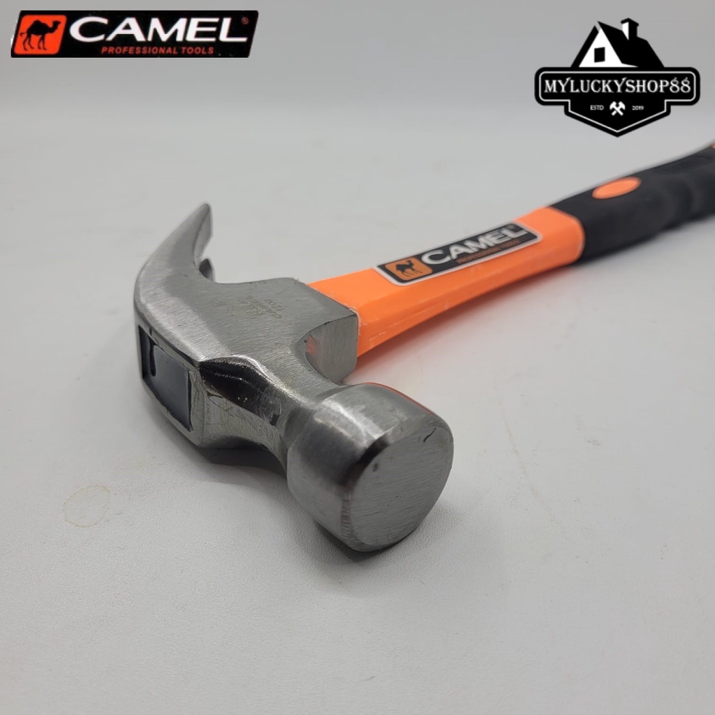 Camel Palu Kambing Gagang Fiber 0.35kg 12oz Claw Hammer 0.35 kg 12 oz