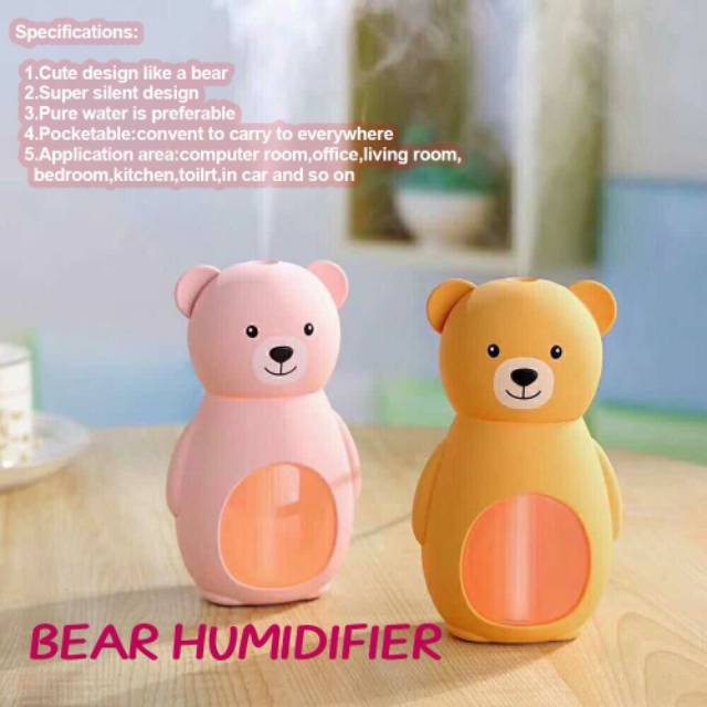 Bear Humidifier / Pelembab Udara / Diffuser Aroma Ultrasonic / Pengharum Ruangan