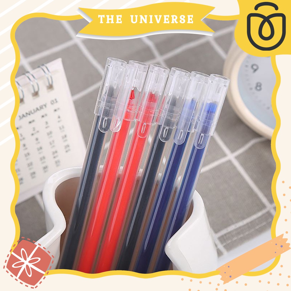 

[UNISTORE] BISA COD Pulpen Gel Polos 0.5mm Pena Cair Murah - ST0668