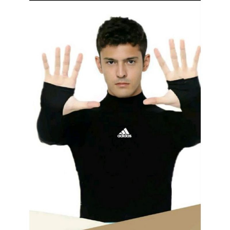 Baju olahraga base layer panjang/manset baselayer panjang lubang jari/manset sport pria&wanita