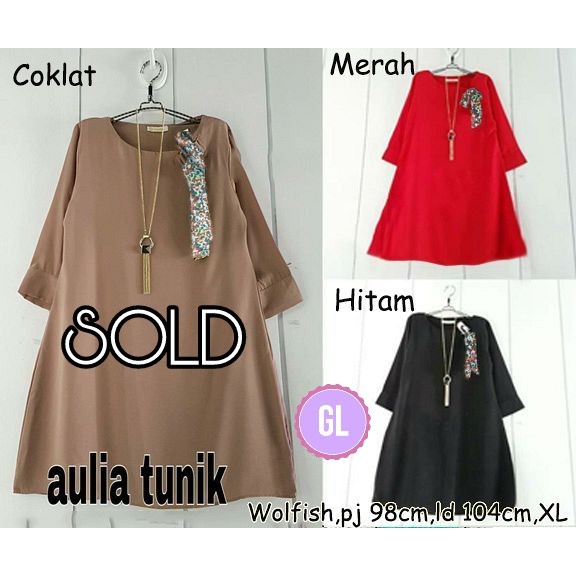 Baju atasan tunik/baju atasan wanita/baju muslim wanita/aulia/gl57135