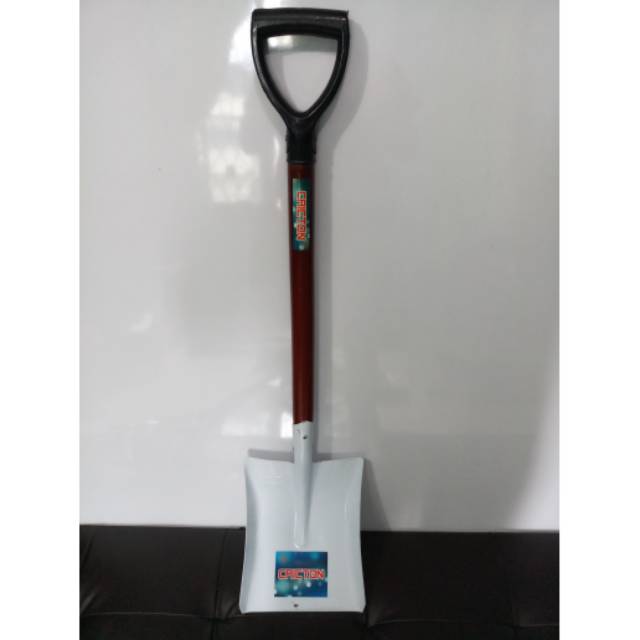 Sekop Rata Baja Gagang Kayu Cricton Putih | Shopee Indonesia