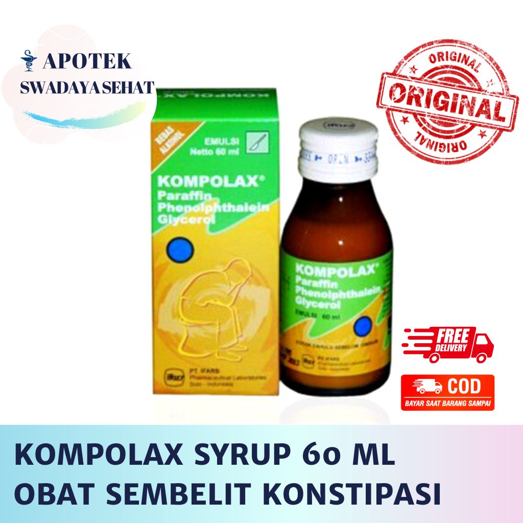 KOMPOLAX EMULSI SYRUP 60ML - Obat Konstipasi Sembelit Susah BAB