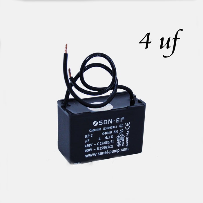 4 uf / 450 V SAN-EI CAPACITOR KOTAK / CAPASITOR PETAK /KAPASITOR POMPA