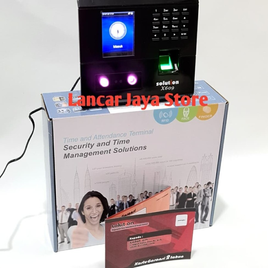 Mesin Absensi SolutioX609/ Finger Print Solution Wajah X609