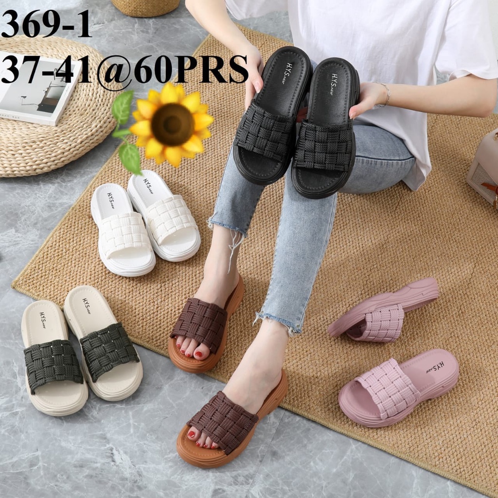 Sandal Karet Jelly Wedges Wanita import Model Terbaru Original Kekinian by AGUNG STYLE Balance 369-1