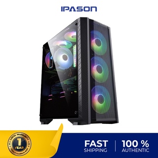IPASON Desktop PC Geforce Gaming Computer 1650/3080Ti AMD R5 3600 16G RAM