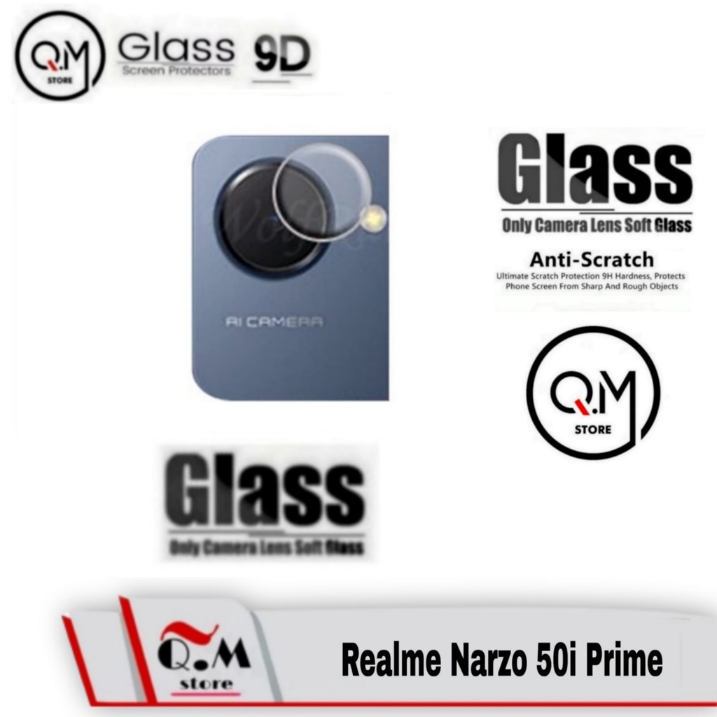 Tempered Glass Camera 9D Realme Narzo 50i Prime 2022 Anti Gores Screen Guard 9D Pelindung Camera Belakang