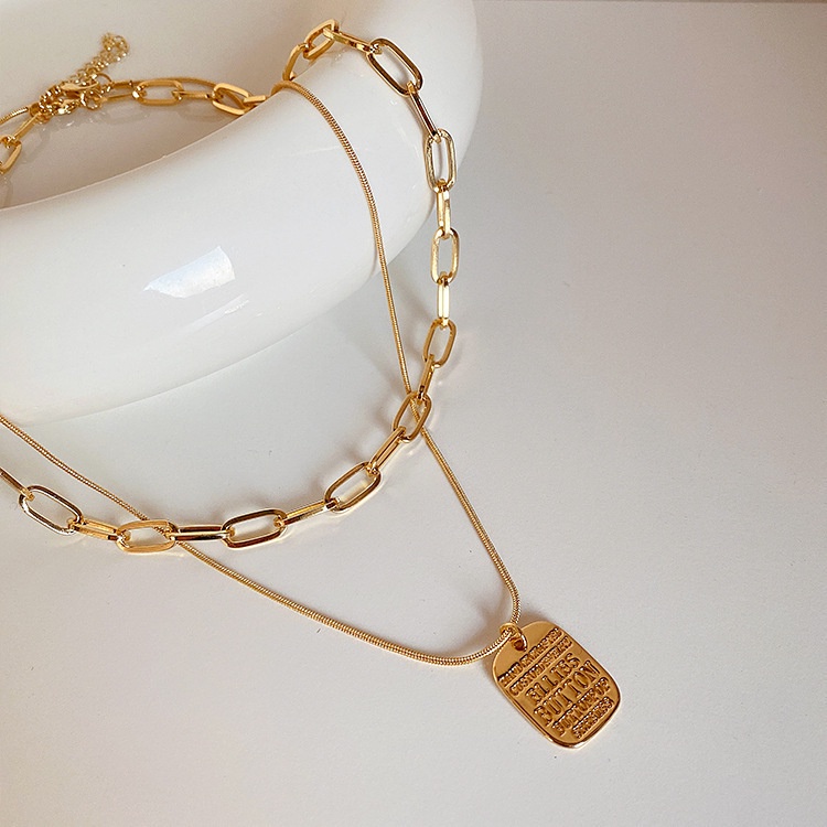 HBS 044 KALUNG WANITA KALUNG DOUBLE LAYERS KALUNG MUTIARA KALUNG HURUF KALUNG KOREA HIPHOP KALUNG W 044 - KL