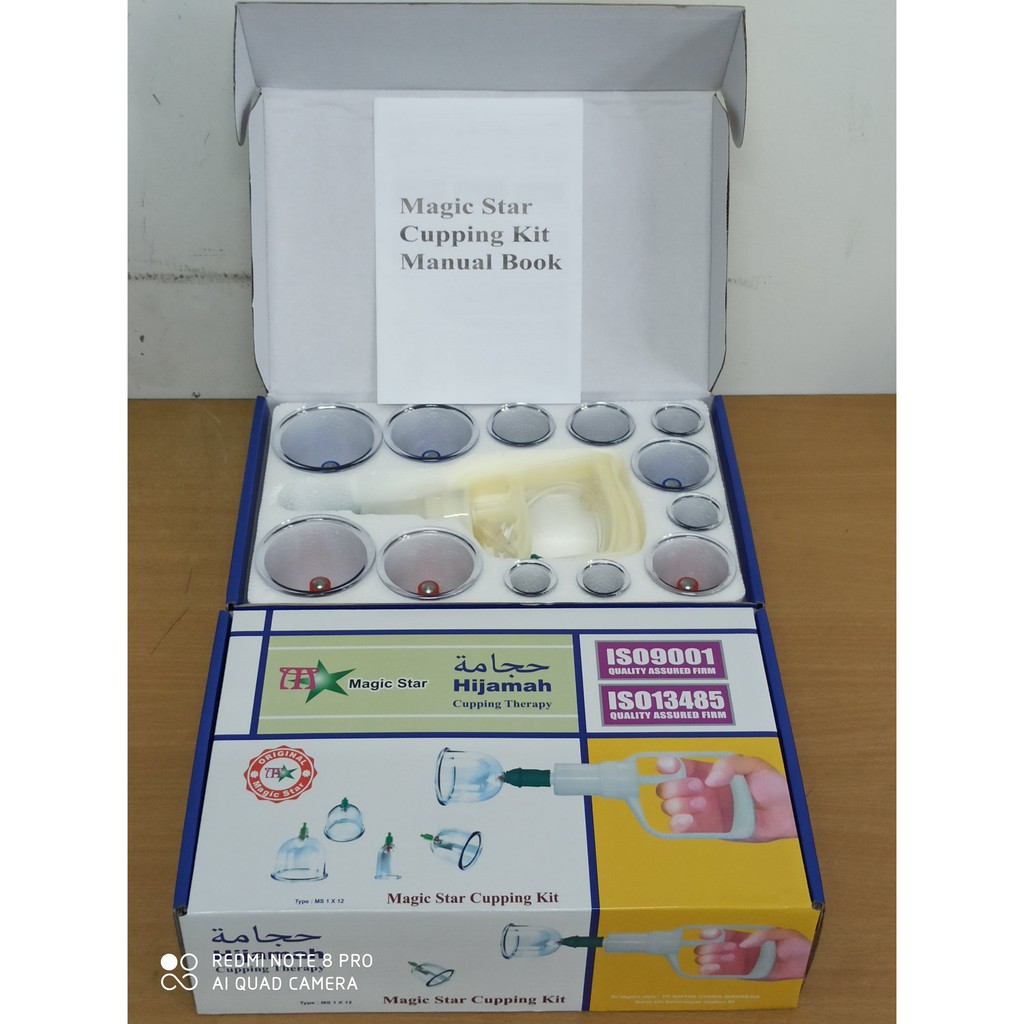 Kop Angin Isi 12 Kop Original Murah Tebal Lengkap / Alat Bekam isi 12 pcs Magic Star Cupping Therapy