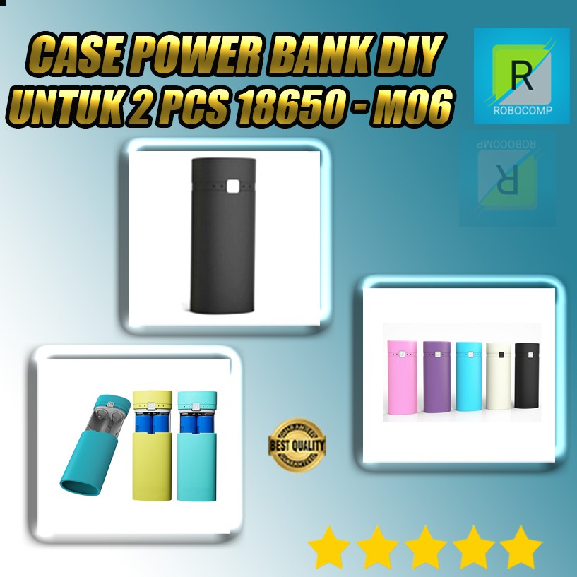 Case Power Bank DIY Untuk 2 PCS 18650 Taffware - M06