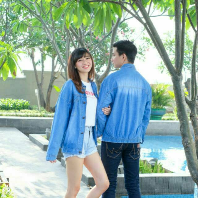 Couple jaket jeans basic levis bahan jeans tebal/ couple jeans harga grosir