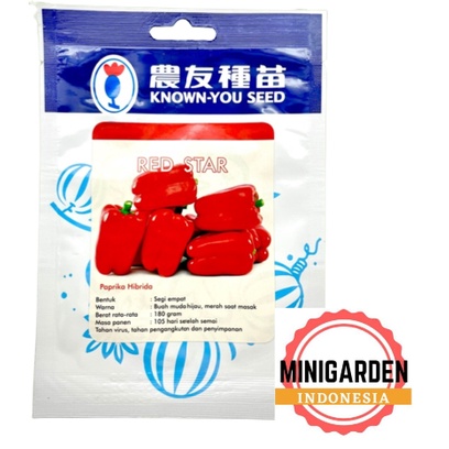 PAPRIKA MERAH RED STAR 10 GRAM PACK BESAR benih biji cabai sweet pepper