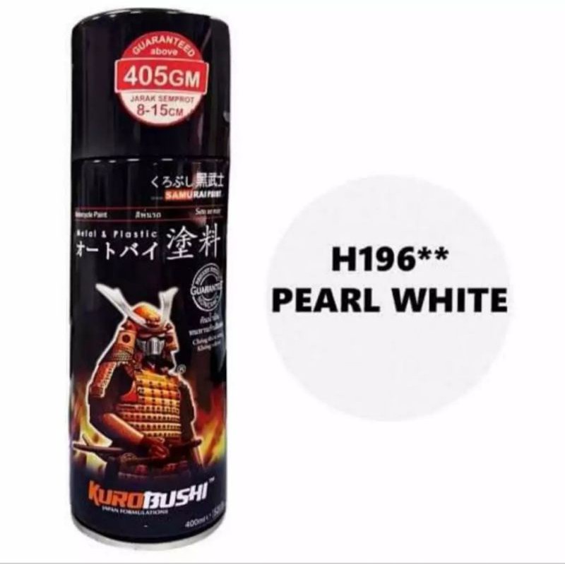SAMURAI PAINT PEARL WHITE H196 PUTIH MUTIARA 400ML - CAT SEMPROT