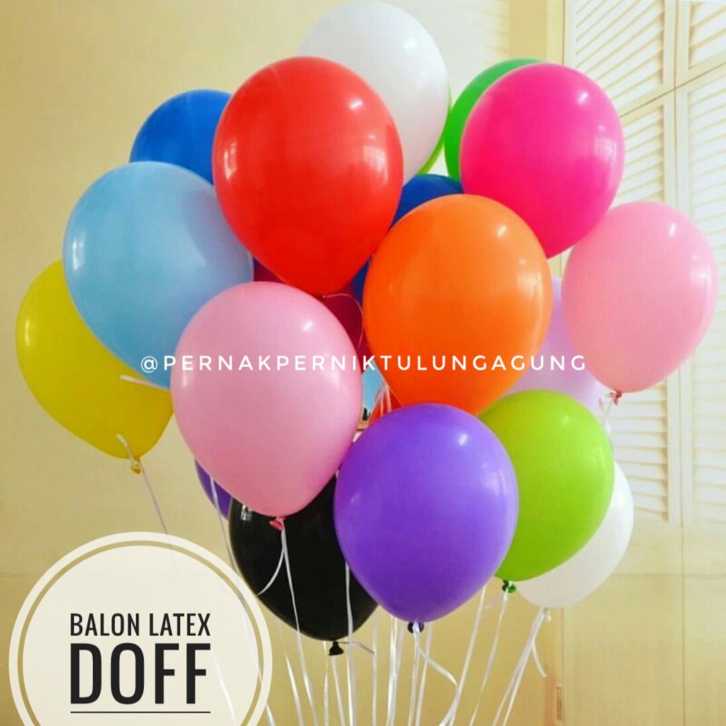 Jual Balon Doff Isi 100pcs Warna Polos Warna Warni Shopee Indonesia