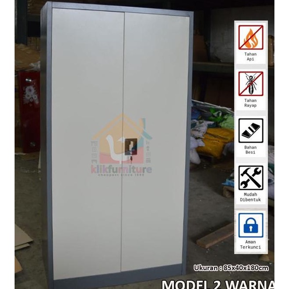 

PROMO SPESIAL Lemari Arsip Filing Cabinet Besi 2 Pintu Full Plat AK 05