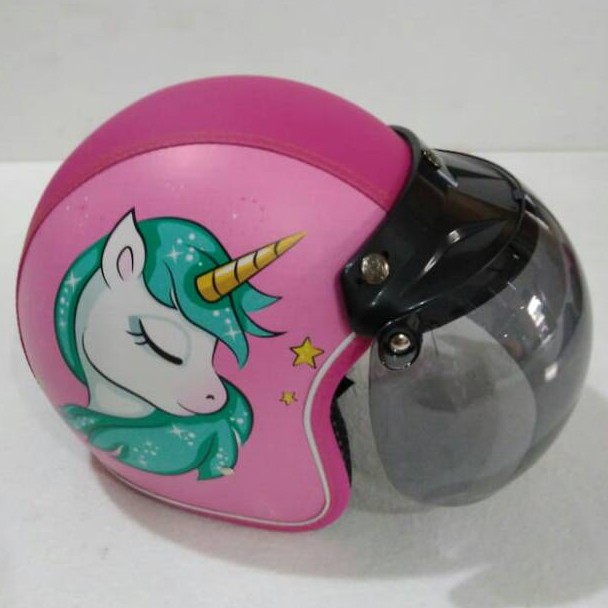 Helm Bogo Dewasa Motif Unicorn - Karakter Kuda Pony